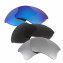 HKUCO Blue+Black+Titanium Polarized Replacement Lenses for Oakley Flak Jacket XLJ Sunglasses
